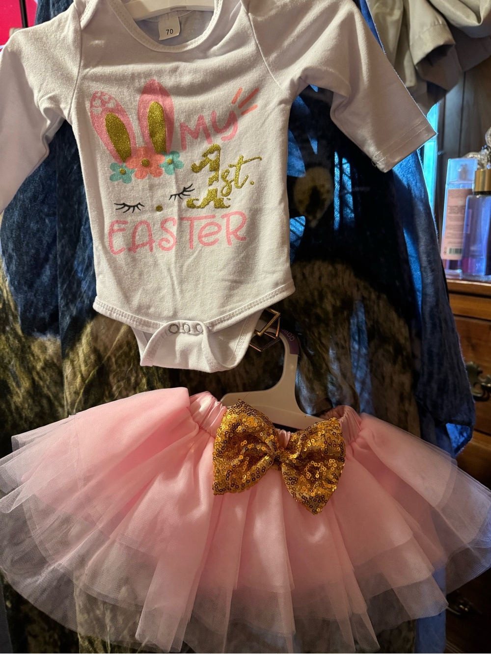 Amazon Kids Pink Tutu Set with Gold Bow